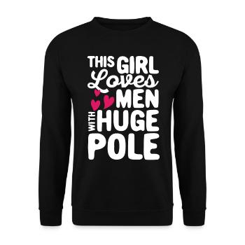 Fun Pole Vault Pole Vault - Unisex Sweatshirt - black - Front - Alina (178cm) & Michal (187cm)
