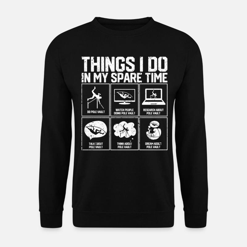 Lustiger Stabhochsprung Stabhochsprung - Unisex Pullover - Schwarz