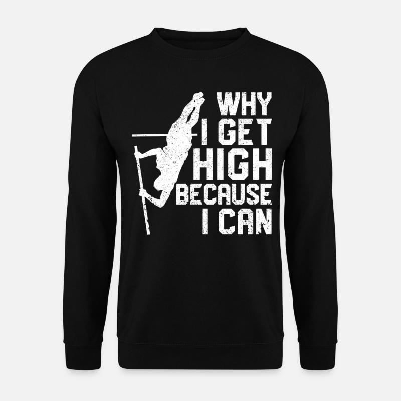 Lustiger Stabhochsprung Stabhochsprung - Unisex Pullover - Schwarz