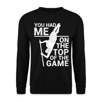 Fun Pole Vault Pole Vault - Unisex Sweatshirt - black - Front - Alina (178cm) & Michal (187cm)