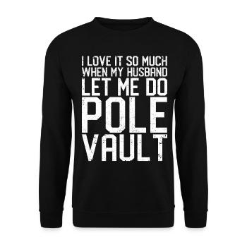 Drôle de saut à la perche Femme saut à la perche - Sweat-shirt Unisexe - noir - Devant - Alina (178cm) & Michal (187cm)