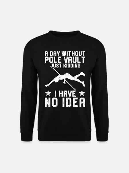 Lustiger Stabhochsprung Stabhochsprung - Unisex Pullover - Schwarz