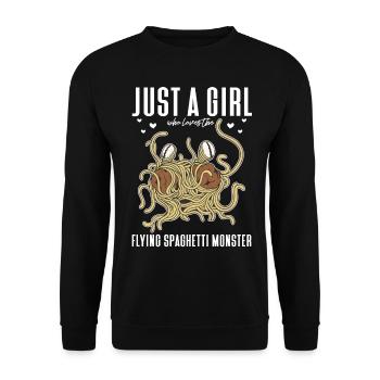Pastafari - Unisex Pullover - Schwarz - Vorne - Alina (178cm) & Michal (187cm)