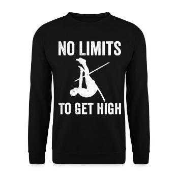 Fun Pole Vault Pole Vault - Unisex Sweatshirt - black - Front - Alina (178cm) & Michal (187cm)