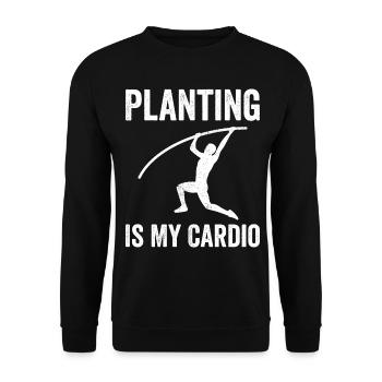 Fun Pole Vault Pole Vault - Unisex Sweatshirt - black - Front - Alina (178cm) & Michal (187cm)