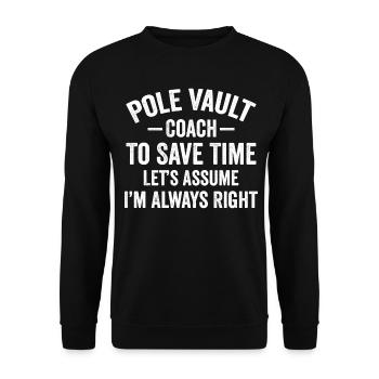 Fun pole vault - Unisex Sweatshirt - black - Front - Alina (178cm) & Michal (187cm)