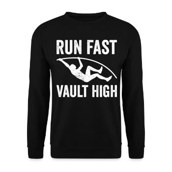 Fun Pole Vault Pole Vault - Unisex Sweatshirt - black - Front - Alina (178cm) & Michal (187cm)