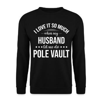 Drôle de saut à la perche Femme saut à la perche - Sweat-shirt Unisexe - noir - Devant - Alina (178cm) & Michal (187cm)