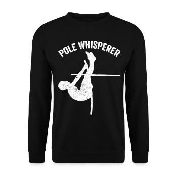 Lustiger Stabhochsprung Stabhochsprung - Unisex Pullover - Schwarz - Vorne - Alina (178cm) & Michal (187cm)