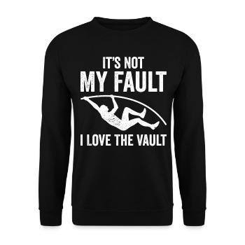 Saut à la perche amusant - Sweat-shirt Unisexe - noir - Devant - Alina (178cm) & Michal (187cm)