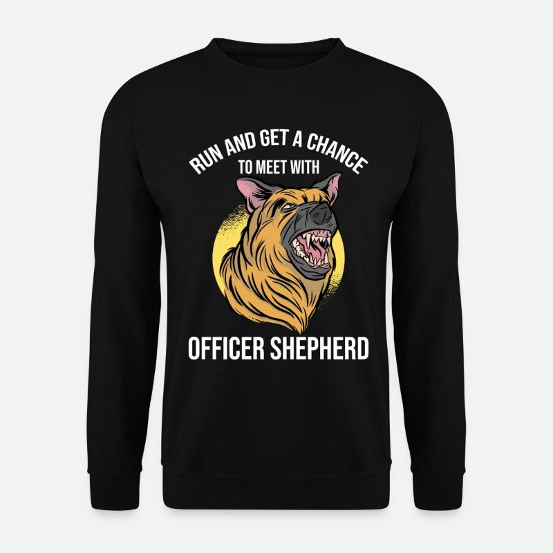 Polizeibeamter Polizeihund - Unisex Pullover - Schwarz
