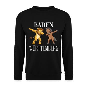 Baden Würtemberg Löwe Stute Pferd Schwabe - Unisex Pullover - Schwarz - Vorne - Alina (178cm) & Michal (187cm)