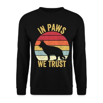 Polizist Polizeihund Vintage - Unisex Pullover - Schwarz - Vorne - Alina (178cm) & Michal (187cm)