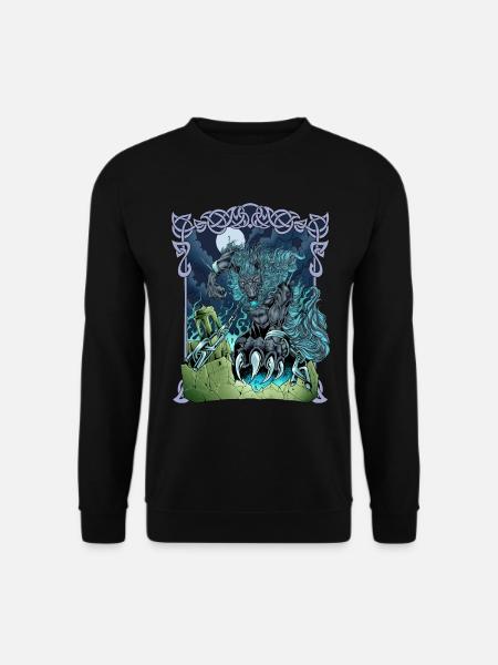 Fenrir in Asgard - Fenriswolf - Unisex Pullover - Schwarz