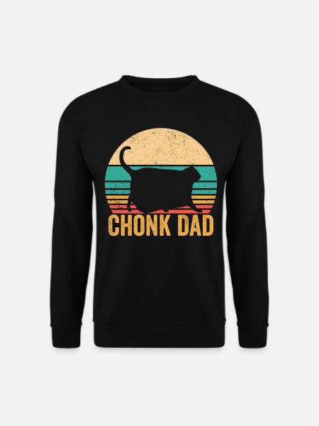 Chonk Meme Cat Chonk Dad - Unisex Sweatshirt - black