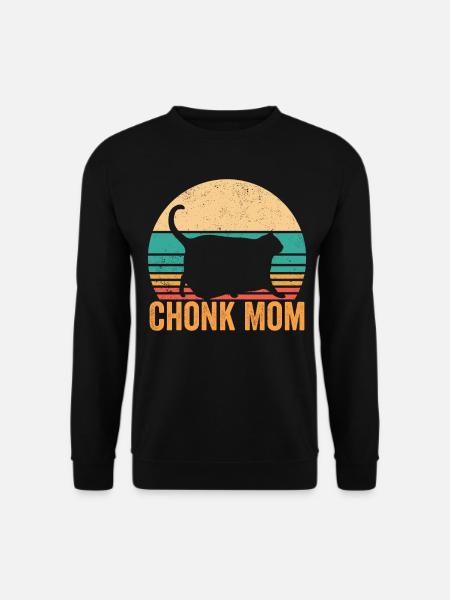 Chonk Meme Cat Chonk Mama - Unisex Sweatshirt - black