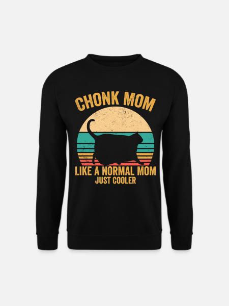 Chonk Meme Cat - Unisex Sweatshirt - black