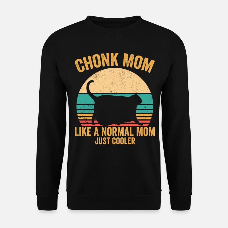 Chonk Meme Cat - Unisex Sweatshirt - black
