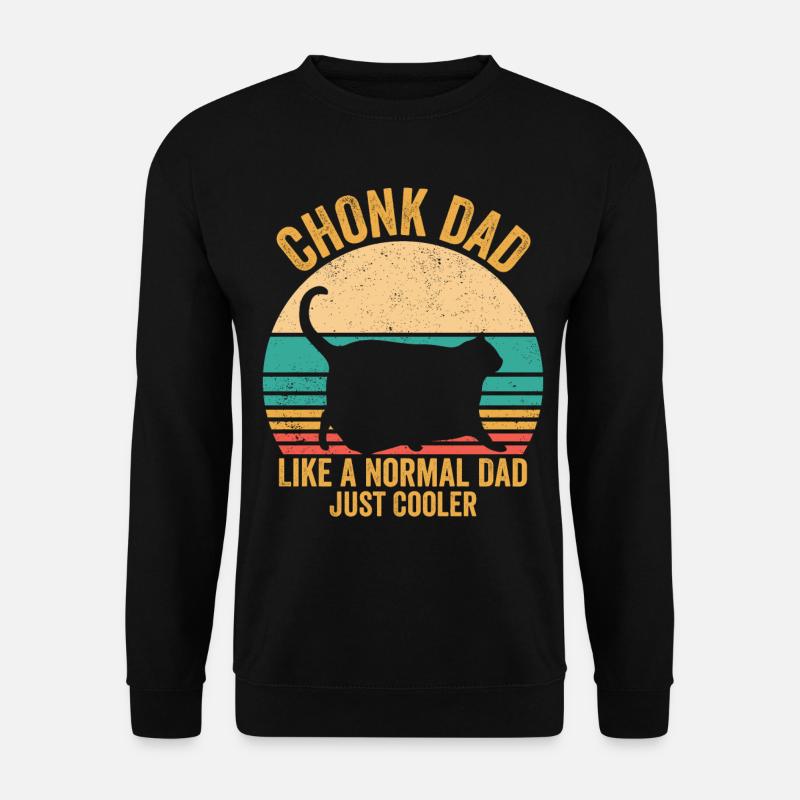 Chonk Meme Cat - Unisex Sweatshirt - black