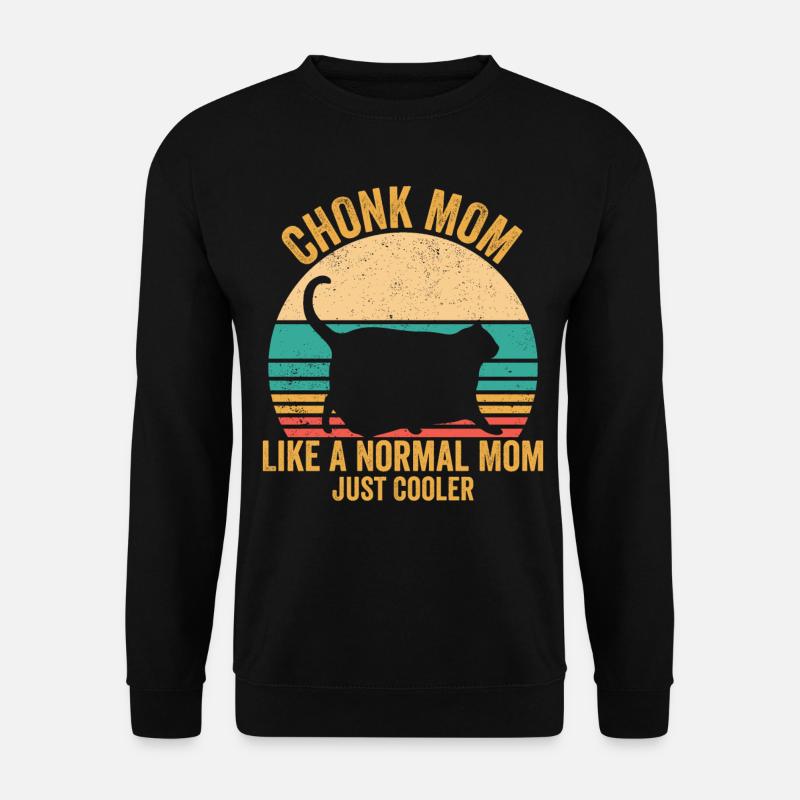 Chonk Meme Cat - Unisex Sweatshirt - black