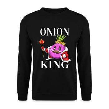 Onion King - Unisex Pullover - Schwarz - Vorne - Alina (178cm) & Michal (187cm)
