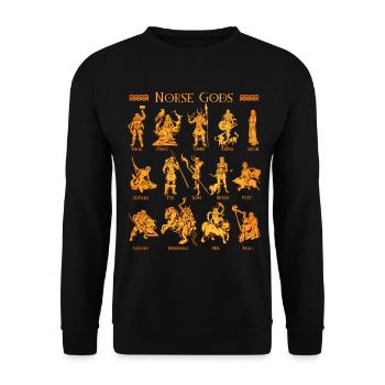 Norse gods - Unisex Sweatshirt - black - Front - Alina (178cm) & Michal (187cm)