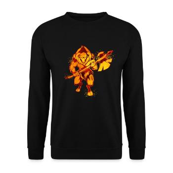 Griechische Mythologie - Minotaurus - Unisex Pullover - Schwarz - Vorne - Alina (178cm) & Michal (187cm)