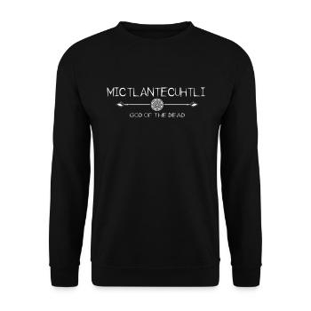 Dieu aztèque des morts - Mictlantecuhtli - Sweat-shirt Unisexe - noir - Devant - Alina (178cm) & Michal (187cm)