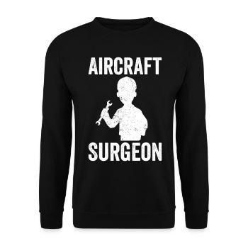 Chirurgien des fusées Ingénieur de fusée Cool Aerospace - Sweat-shirt Unisexe - noir - Devant - Alina (178cm) & Michal (187cm)