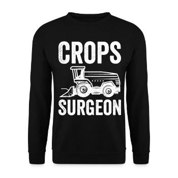 Crops Surgeon Farmer Agriculture - Unisex Sweatshirt - black - Front - Alina (178cm) & Michal (187cm)