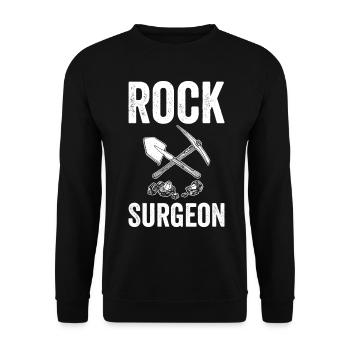 Chirurgien de roche Géologue Chasse aux rochers Chasseurs de roches - Sweat-shirt Unisexe - noir - Devant - Alina (178cm) & Michal (187cm)