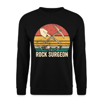 Chirurgien des roches, géologue, chasseur de roches, chasseur de roches - Sweat-shirt Unisexe - noir - Devant - Alina (178cm) & Michal (187cm)