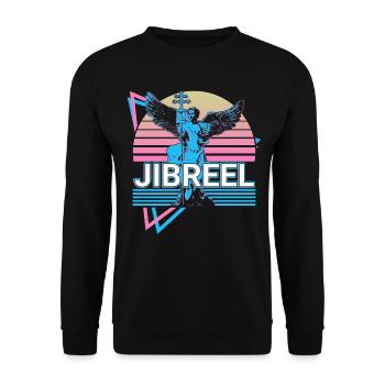Jibrael Archangel Retro - Unisex Sweatshirt - black - Front - Alina (178cm) & Michal (187cm)