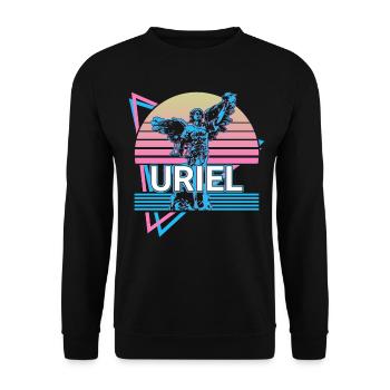 Uriel Archangel Retro - Unisex Sweatshirt - black - Front - Alina (178cm) & Michal (187cm)
