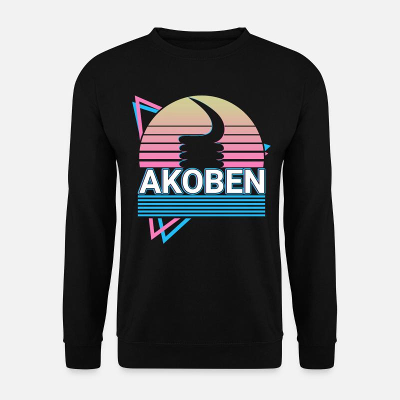 Akoben Wachsamkeit Retro - Unisex Pullover - Schwarz