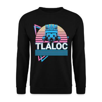 Tlaloc Aztec Dieu de la Pluie Rétro - Sweat-shirt Unisexe - noir - Devant - Alina (178cm) & Michal (187cm)