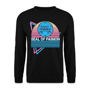 Sceau de Paimon Retro - Sweat-shirt Unisexe - noir - Devant - Alina (178cm) & Michal (187cm)