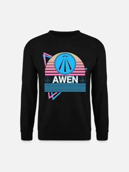 Awen Druide Heidentum Keltisch Wiccan Retro - Unisex Pullover - Schwarz