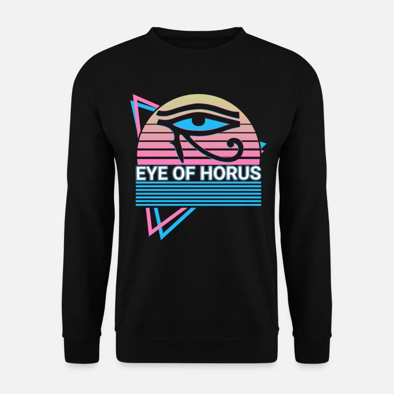 Auge des Horus Retro - Unisex Pullover - Schwarz