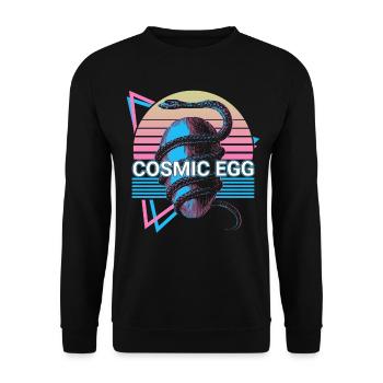 Symbol of cosmic egg production World Egg R - Unisex Sweatshirt - black - Front - Alina (178cm) & Michal (187cm)