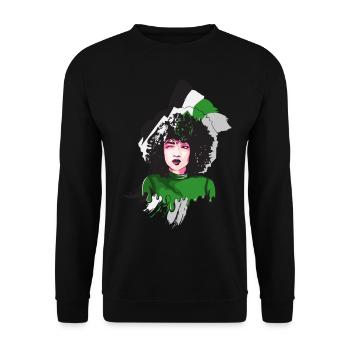 Afro Girl Demiromantic Black Story Melanin - Unisex Sweatshirt - black - Front - Alina (178cm) & Michal (187cm)