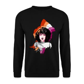 Afro Girl Gay Lesbian Flag Black History Melanin B - Sweat-shirt Unisexe - noir - Devant - Alina (178cm) & Michal (187cm)