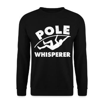 Lustiger Stabhochsprung Stabhochsprung Stabhochspr - Unisex Pullover - Schwarz - Vorne - Alina (178cm) & Michal (187cm)