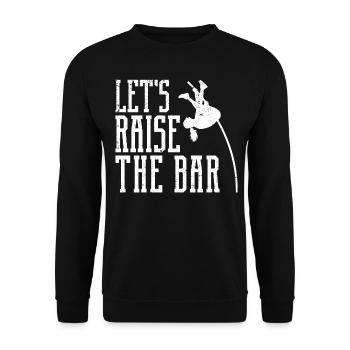 Funny Pole Vault Pole Vault Pole Vault - Unisex Sweatshirt - black - Front - Alina (178cm) & Michal (187cm)