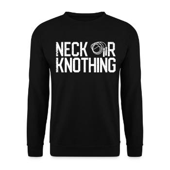 Funny Skipping Rope Skipping Rope Skipping Rope Neck or Skipping Rope - Unisex Sweatshirt - black - Front - Alina (178cm) & Michal (187cm)