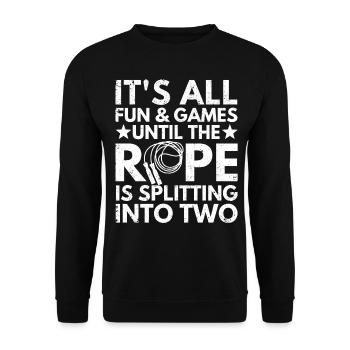 Lustiges Springseil Springseil Springseil Skip Rop - Unisex Pullover - Schwarz - Vorne - Alina (178cm) & Michal (187cm)