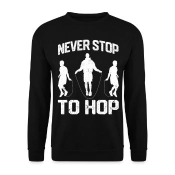 Funny Jump Rope Jump Rope Jump Rope sprin - Unisex Sweatshirt - black - Front - Alina (178cm) & Michal (187cm)