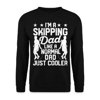 Drôle de corde à sauter corde à sauter papa corde à sauter - Sweat-shirt Unisexe - noir - Devant - Alina (178cm) & Michal (187cm)