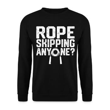 Funny skipping rope jumping rope jumping rope for - Unisex Sweatshirt - black - Front - Alina (178cm) & Michal (187cm)