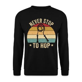 Funny skipping rope skipping rope jumping rope sprin - Unisex Sweatshirt - black - Front - Alina (178cm) & Michal (187cm)
